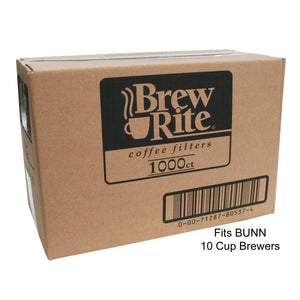 Brew-Rite Coffee Filters (Bunn-Style) - Home - 8 to 10 Cup - 1,000 Count - Coffee Wholesale USA